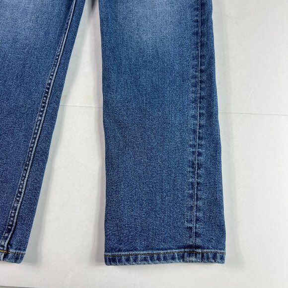 Re/Done Jean Women 25x26* 70s Stove Pipe High Rise Skinny Crop Blue Denim Tag 25 - Picture 3 of 16